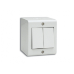 BOITE APPARENT SOMEF 2 MODULE BLANC VIDE 45Q02BG