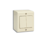 BOITE APPARENT SOMEF 2 MODULE IVOIRE VIDE 45Q02
