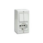 BOITE APPARENT SOMEF 4 MODULE BLANC VIDE (2+2) 45Q04BG