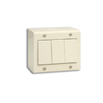 BOITE APPARENT SOMEF 3 MODULE IVOIRE VIDE 45Q03