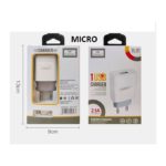 Earldom Chargeur Super Fast 1 sortie 2.1A + Câble Micro USB - Original