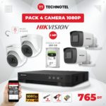 PACK 4 CAMERA HIKVISION 2MP AVEC MICRO INTEGREE