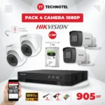 PACK- 4 CAMERA 2MP AVEC MICRO INTEGREE(Disque Dur 1TB)