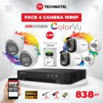 PACK-4 CAMERA HIKVISION 2MP FULL-COLOR(Disque Dur 500GB)