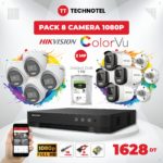 PACK- 8 CAMERA HIKVISION 2MP FULL COLOR