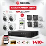 PACK 8 CAMERA 2MP AVEC MICRO INTEGREE (Disque Dur 1TB)